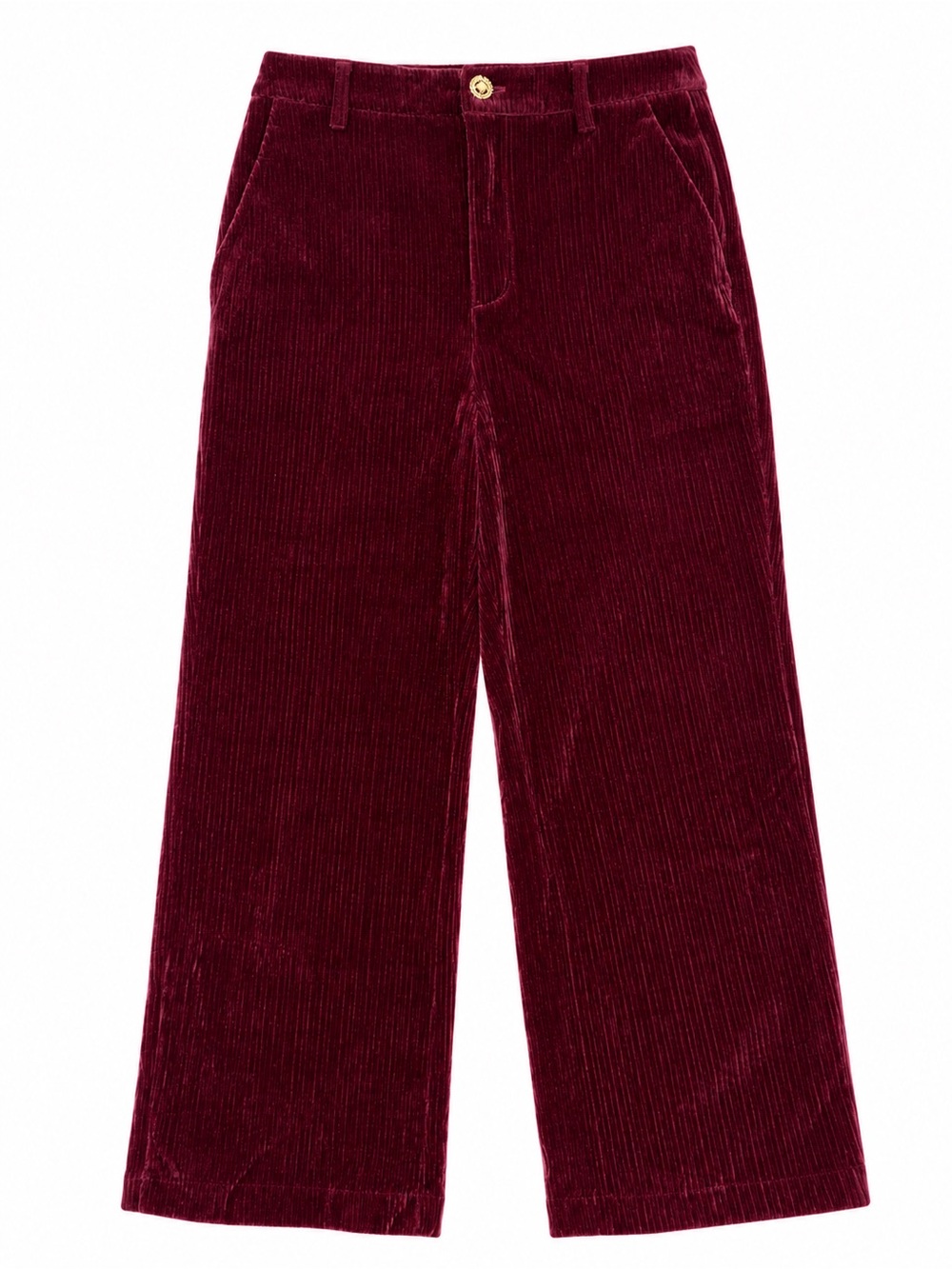 MOTF Burgundy Corduroy Velvet Wide Leg Pants Size Medium